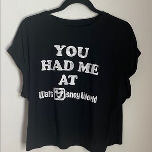 Disney Black T-Shirt with White Graphic